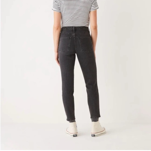 NWT Frank & Oak / The Stevie High Waisted Tapered Jean in Washed Black - Picture 2 of 13